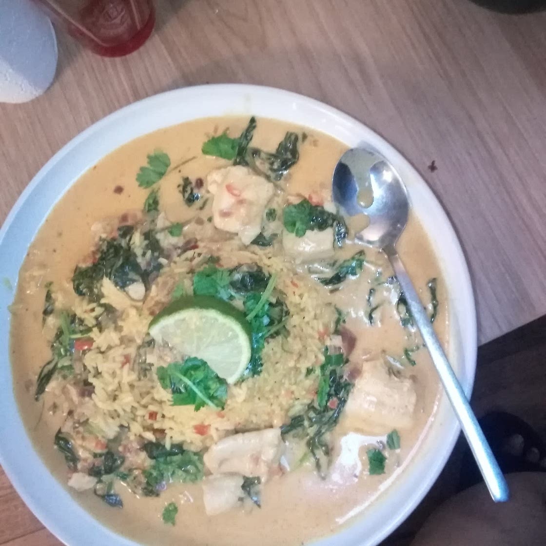 Goan Fish & Spinach Curry, Coriander Rice