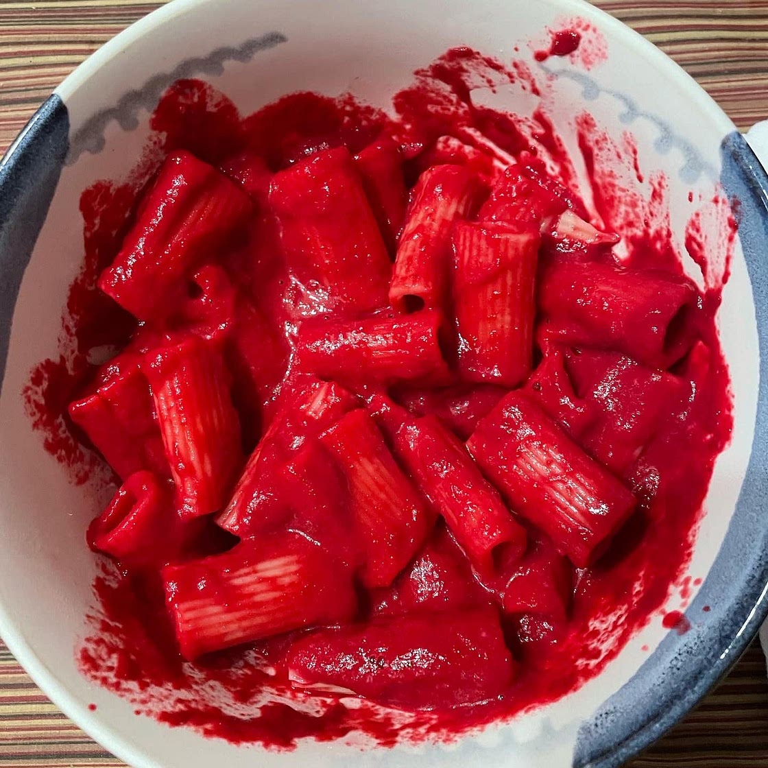 Beet-Pink Macaroni and Cheese