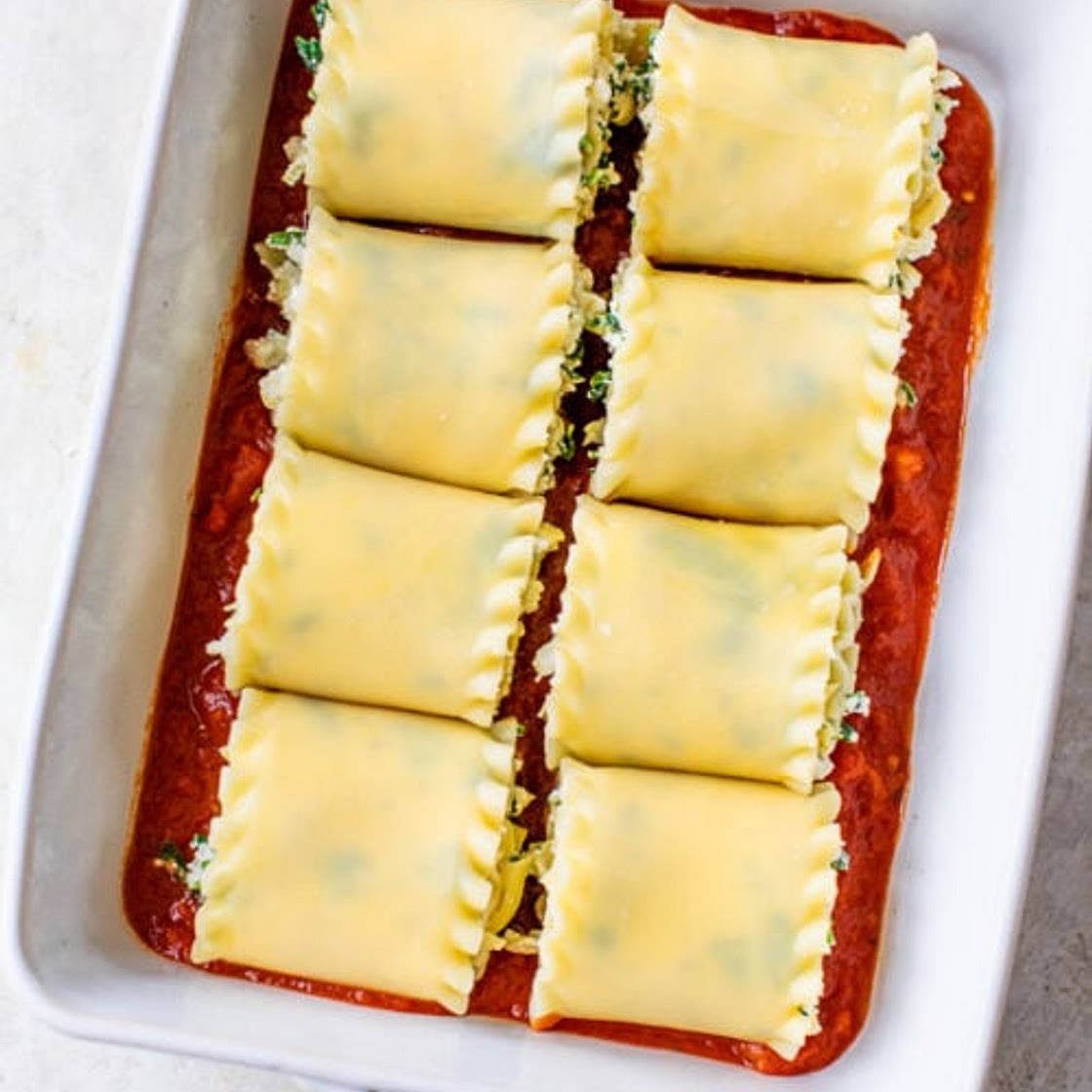 Spinach Artichoke Lasagna Roll-up - Skinnytaste