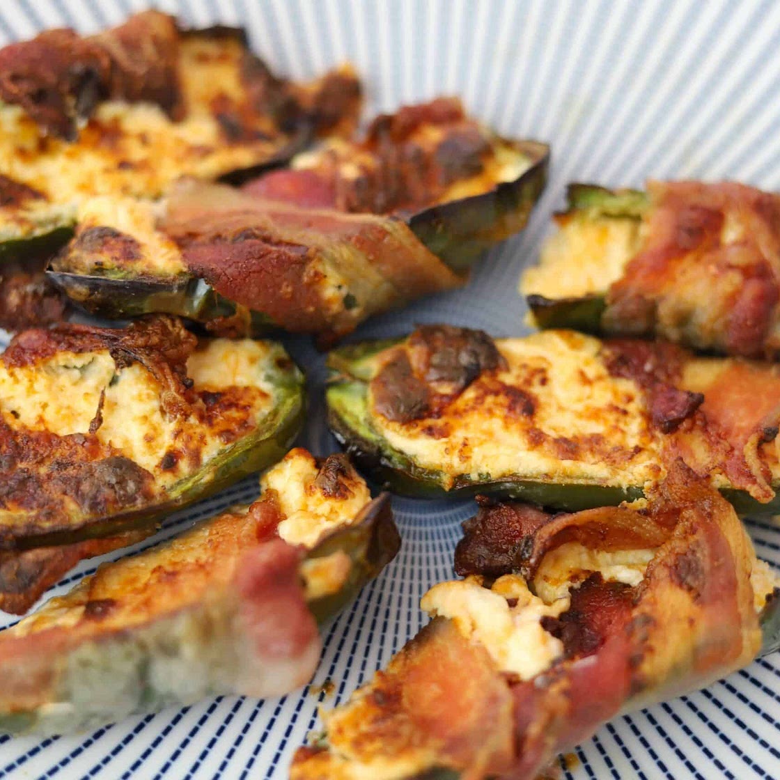 Air Fryer Bacon Wrapped Cream Cheese Jalapeño Poppers