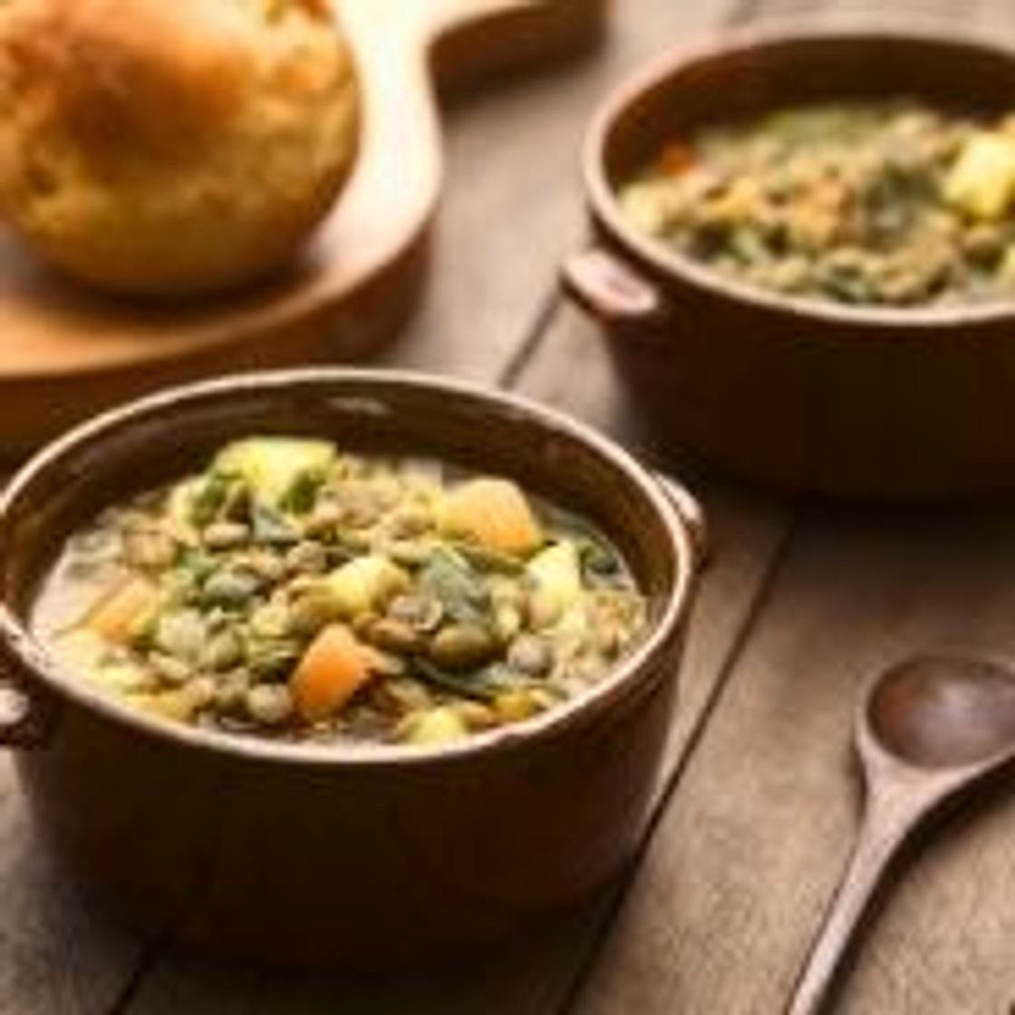 SWEET POTATO AND LENTIL SOUP