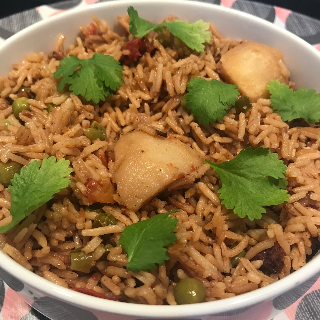 Peas and Potato Rice