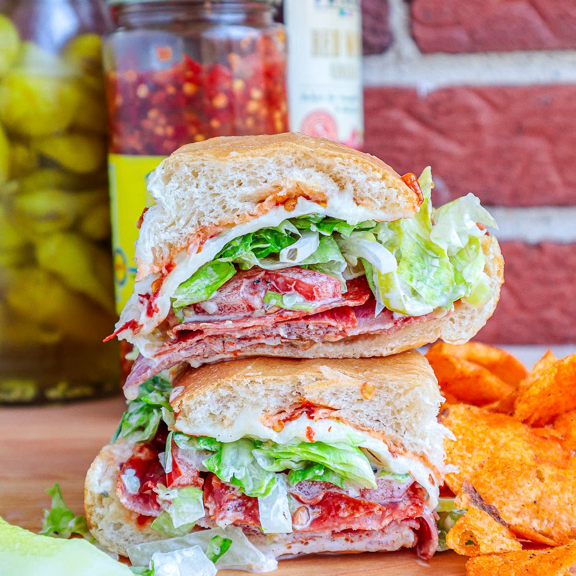 THE Viral Grinder Salad Sandwich