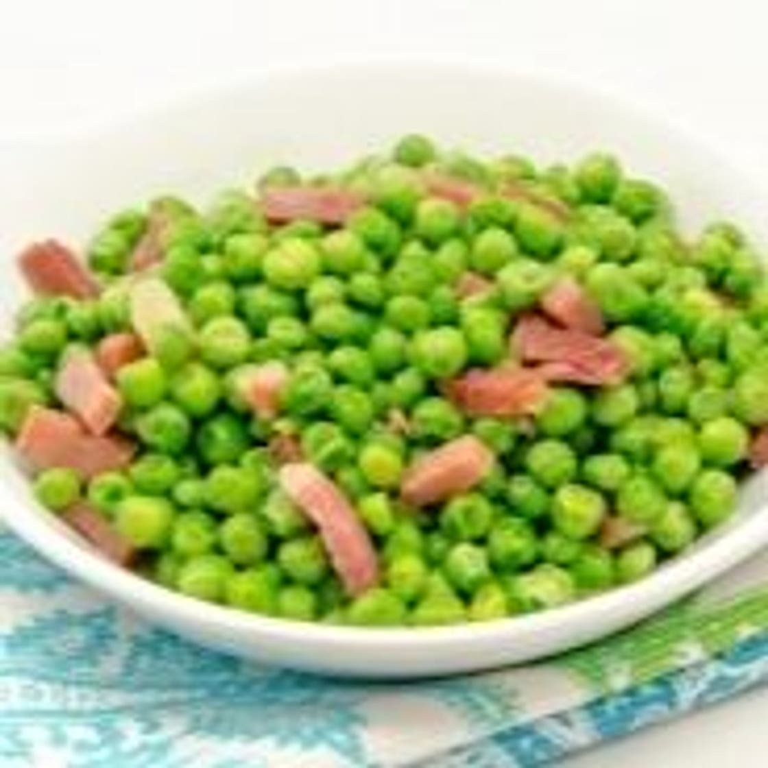 Peas with ham recipe