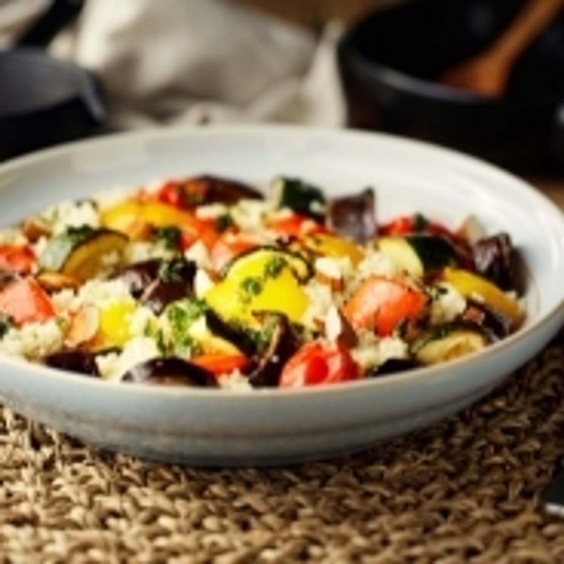 Couscous salad with roasted vegetables