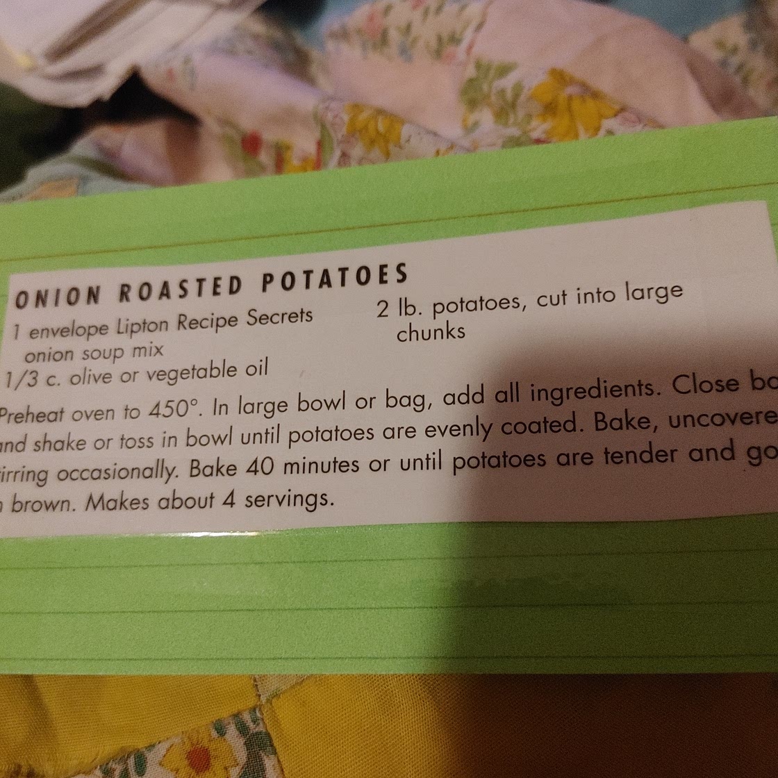 Onion roasted potatoes