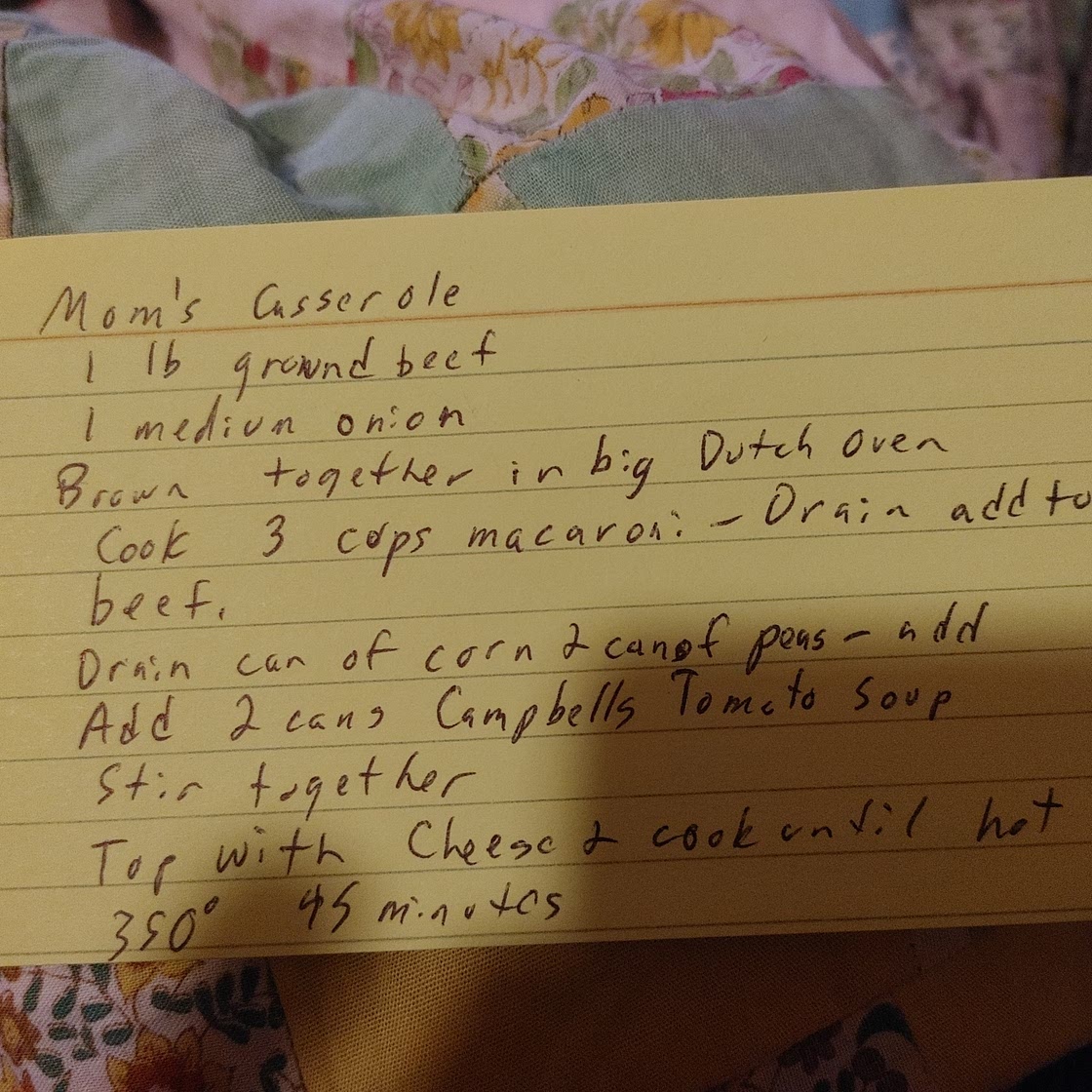 Mom's casserole