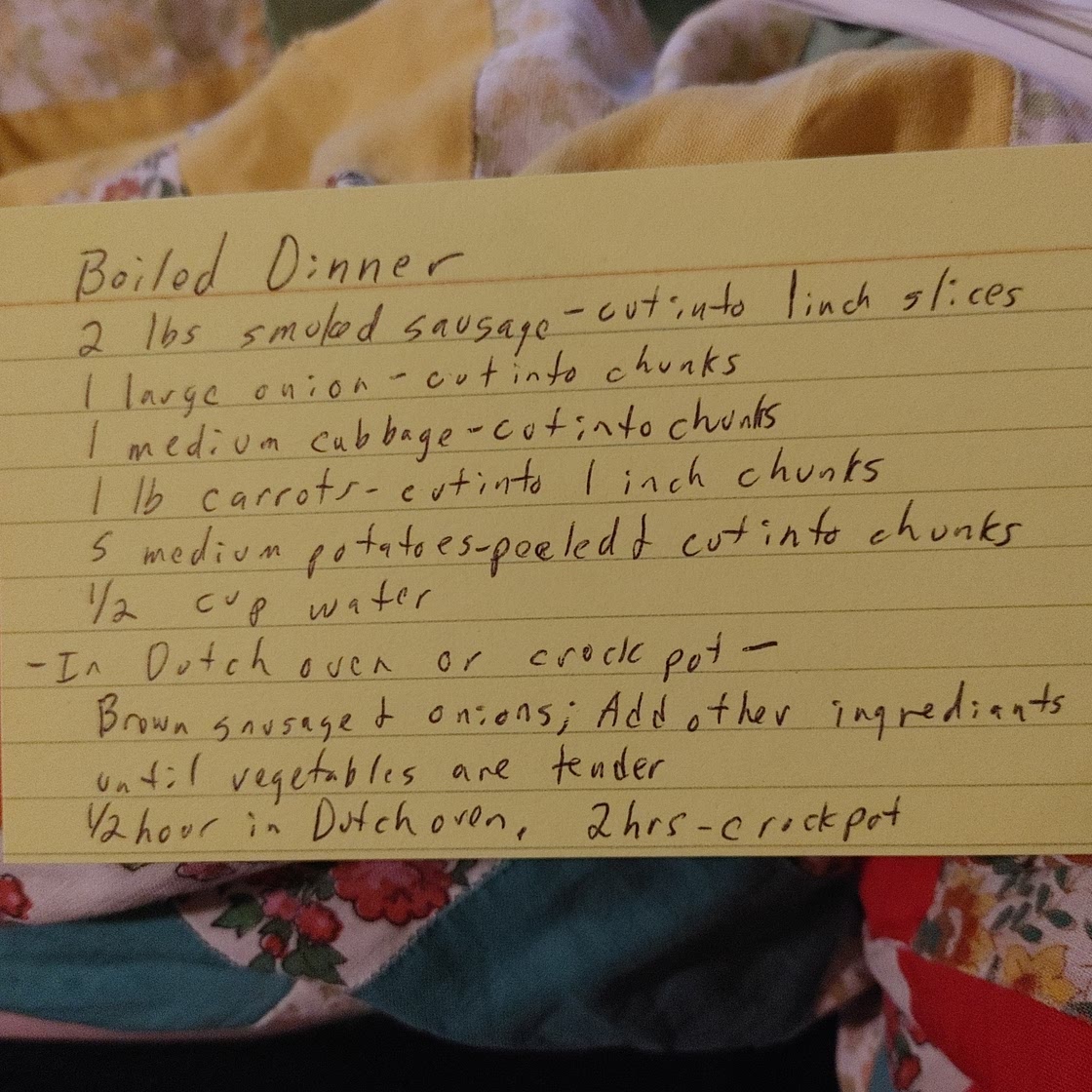 Boiled dinner
