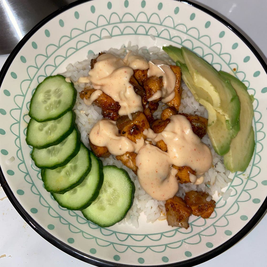 Sweet & Spicy Salmon Rice Bowl