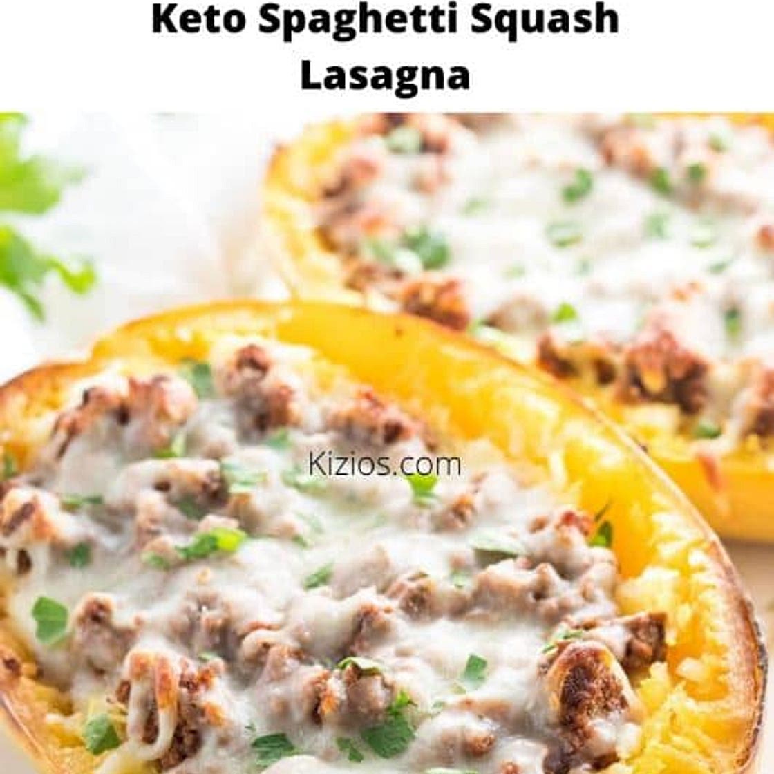 Keto Spaghetti Squash Lasagna - Kizios Recipes