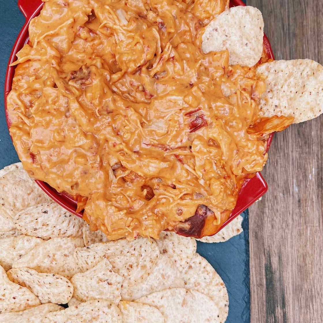 Chipotle Bourbon Chicken Queso