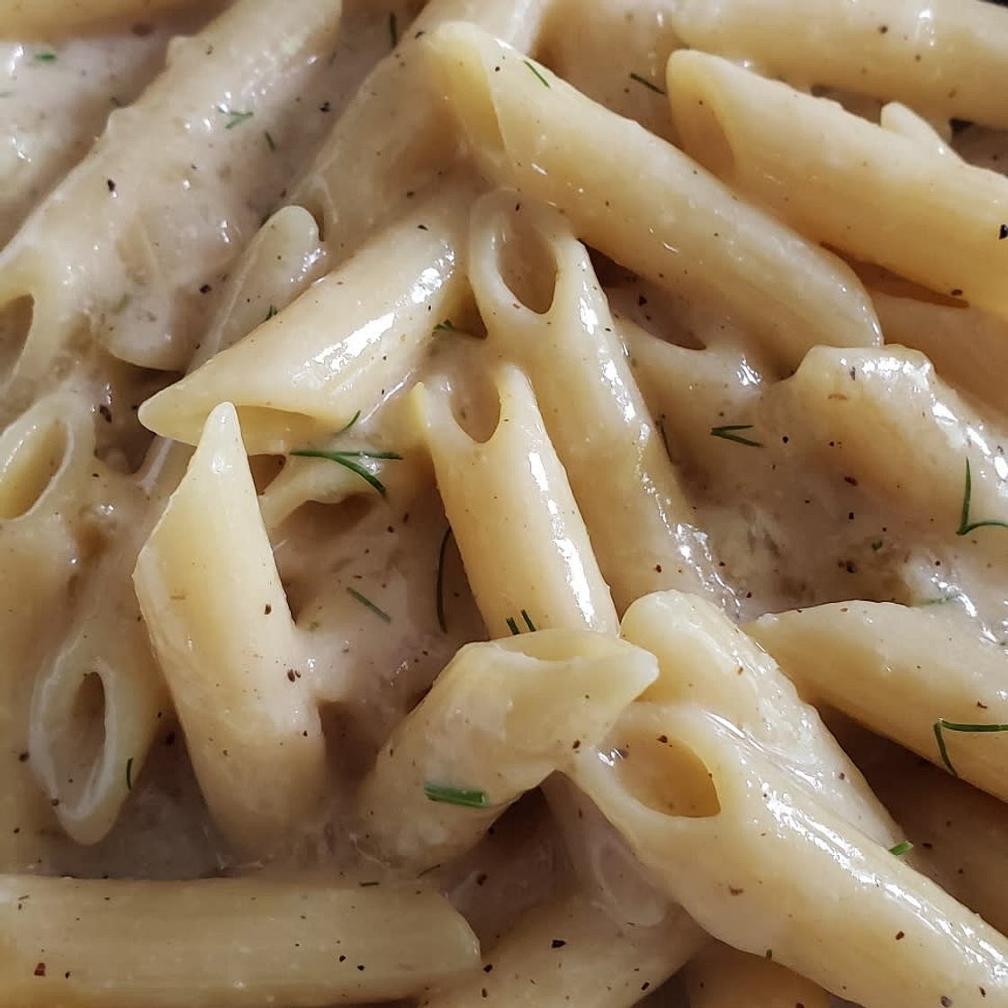 Spicy Lemon Dill Rigatoni (dairy-free!)