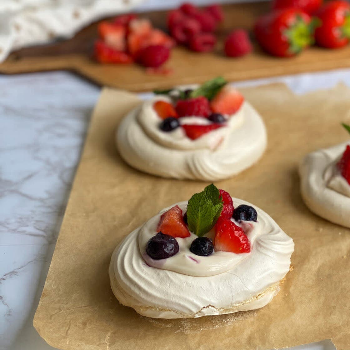 Mini pavlovas