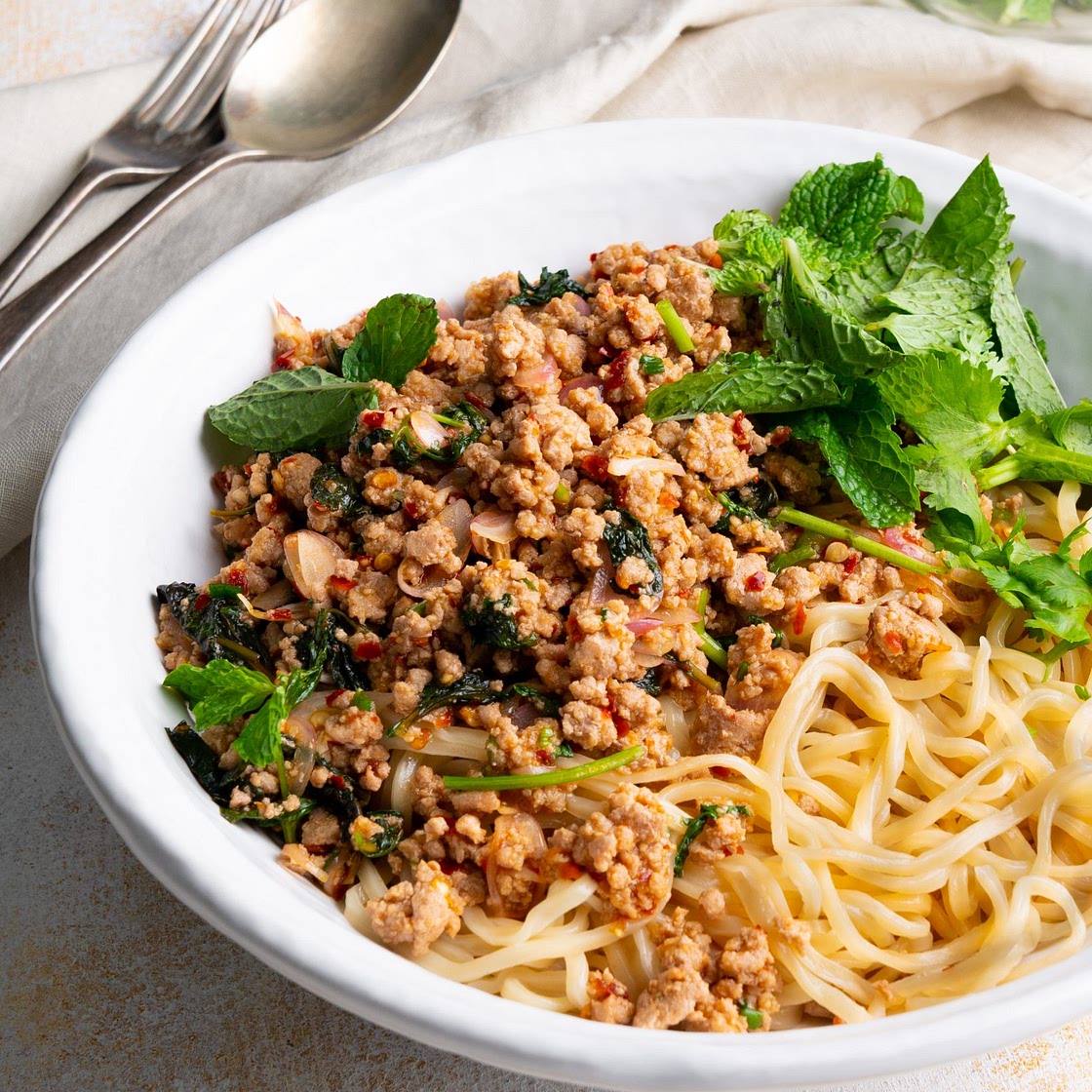 Spicy Thai Pork Ramen Noodles