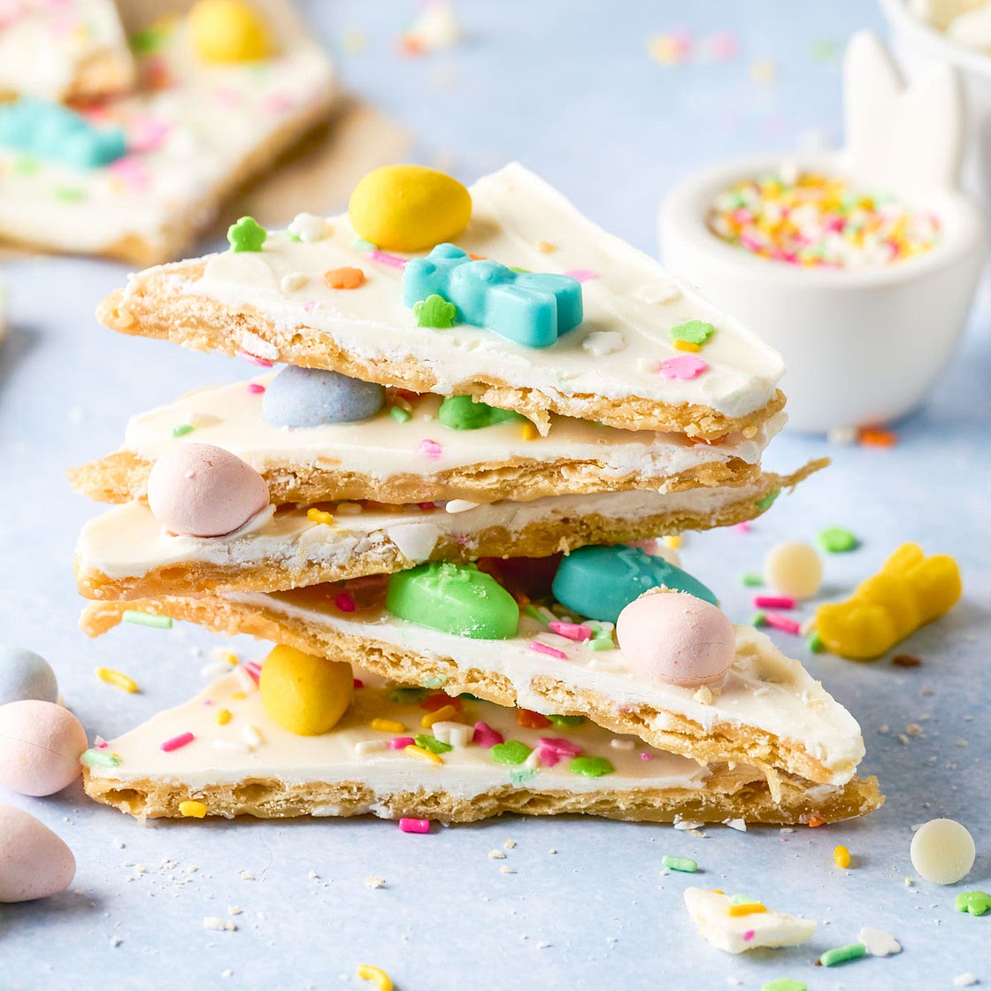 Easter Saltine Cracker Toffee Candy