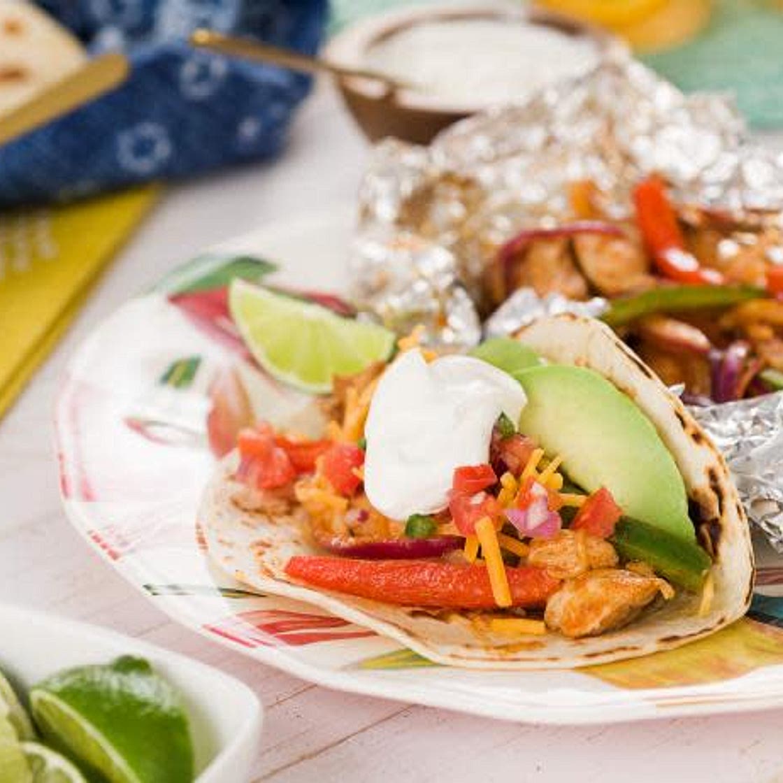 Foil-Packet Chicken Fajitas