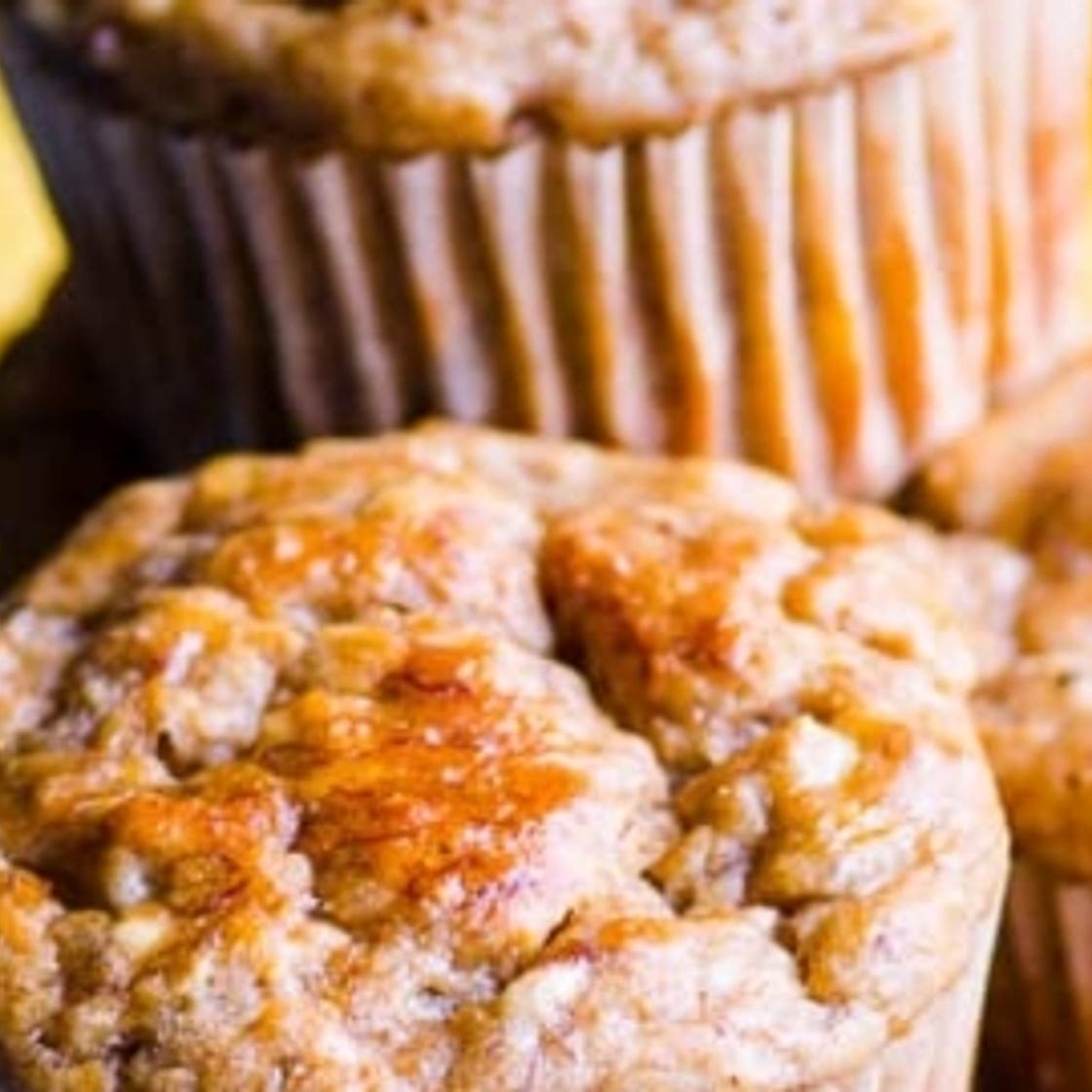Healthy Banana Muffins with Applesauce