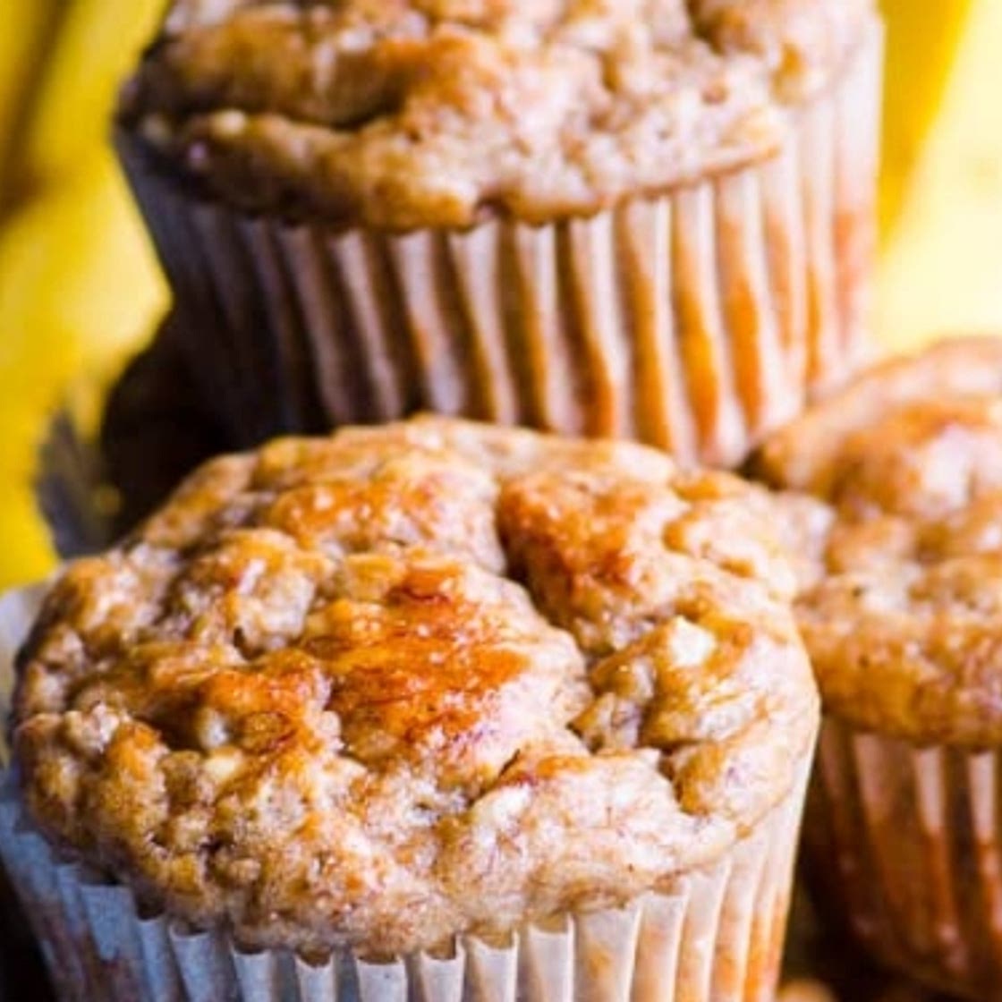 Healthy Banana Muffins with Applesauce