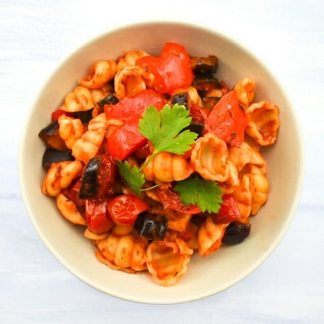 Roasted Ratatouille & Cherry Tomato Pasta