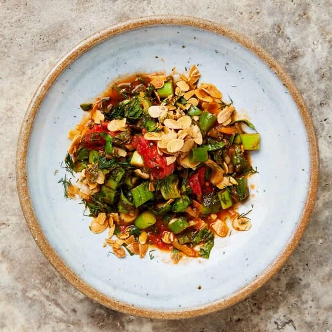 Tomato, Kale and Spinach with Pearl Barley