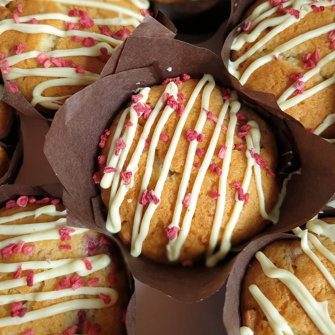 White Chocolate & Raspberry Muffins!