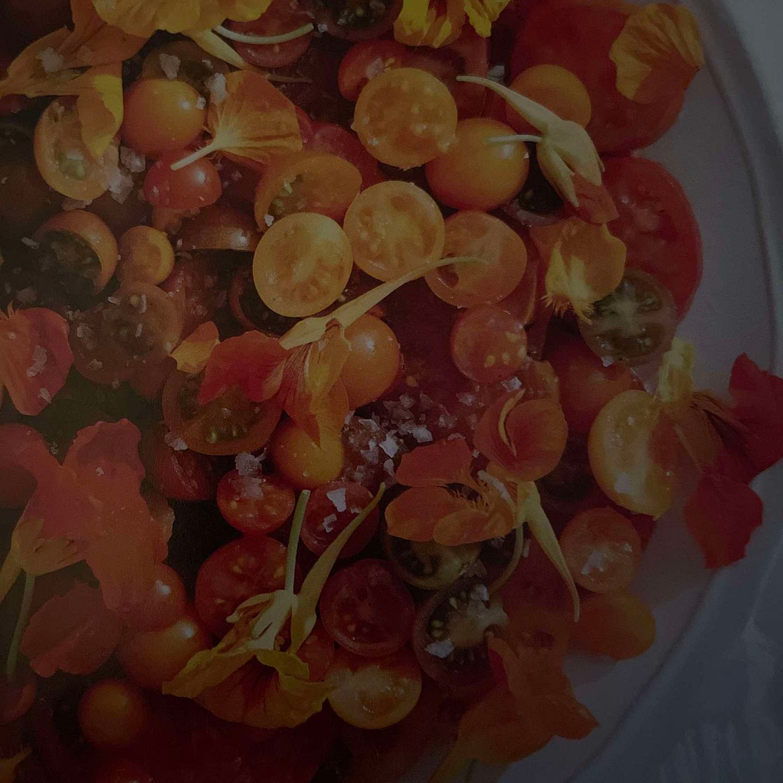 Tomatoes and nasturtiums