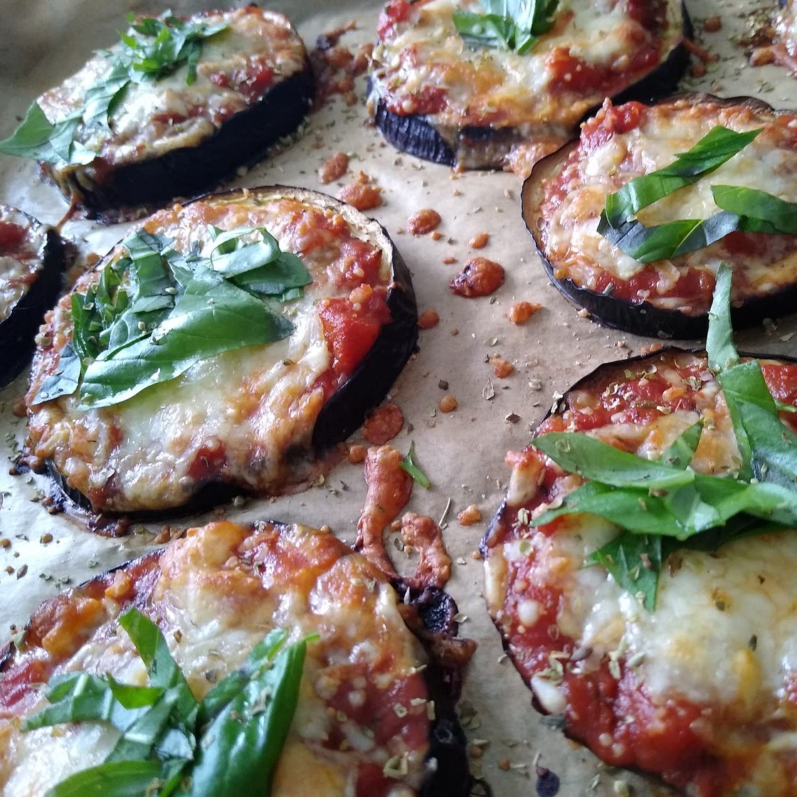 Mini-Auberginen-Pizza