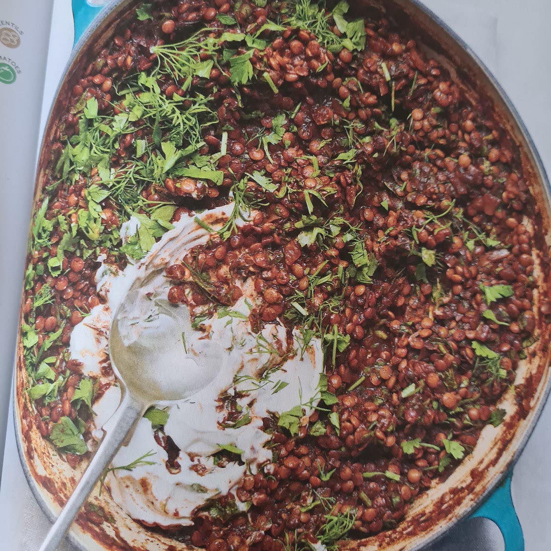 Persian-style Brown Lentils with Mixed Green Herbs