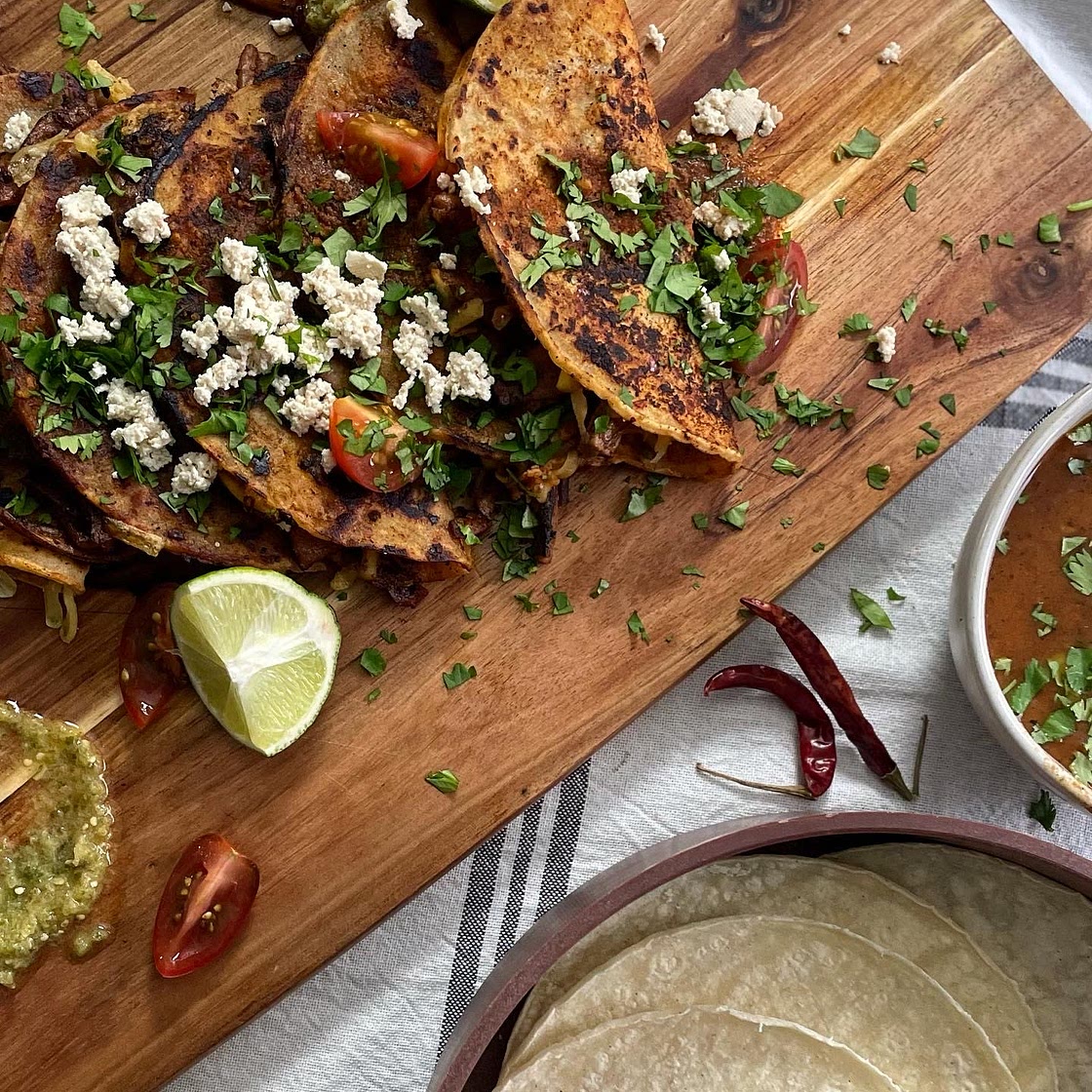 Oyster Mushroom Birria Tacos