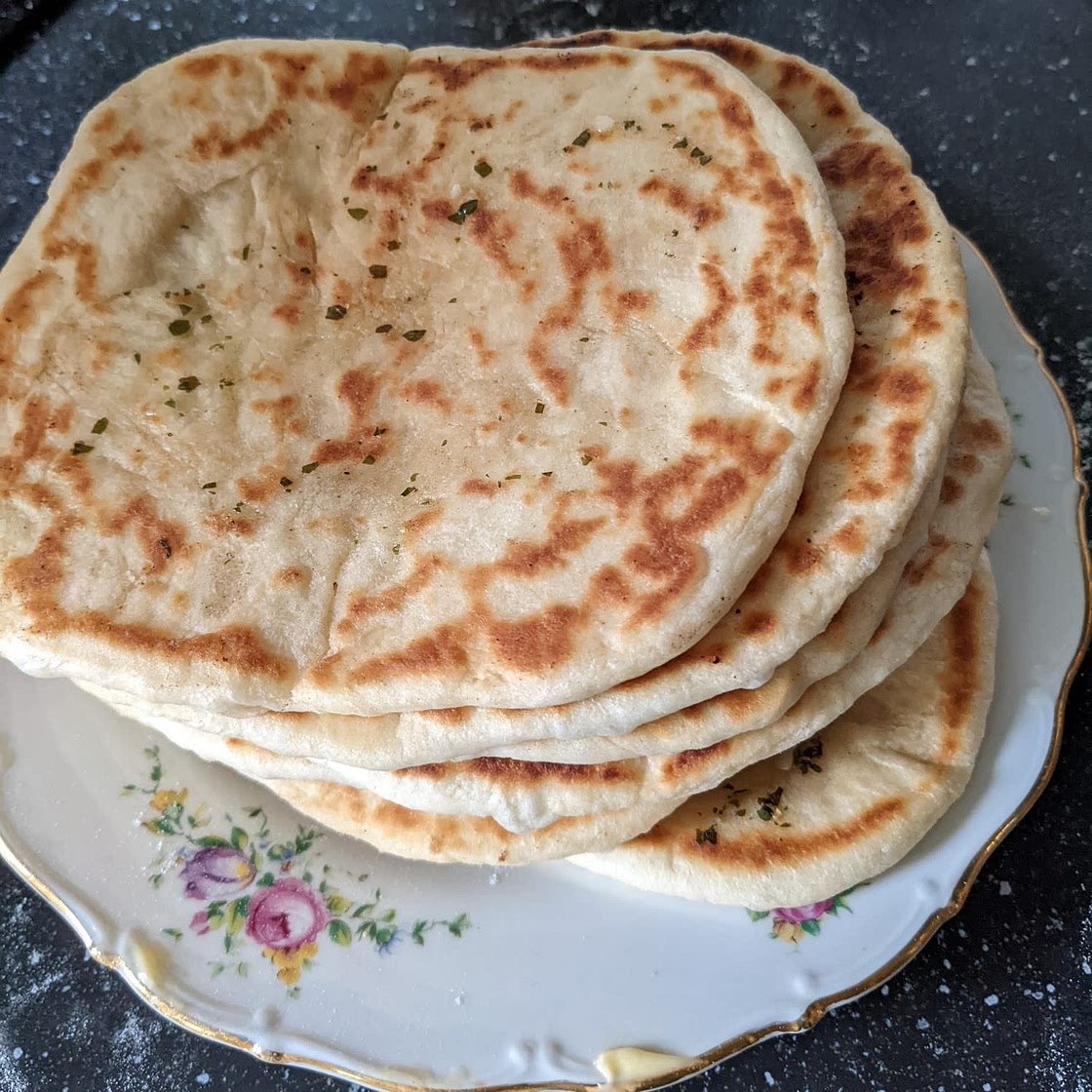 Homemade Garlic Naan