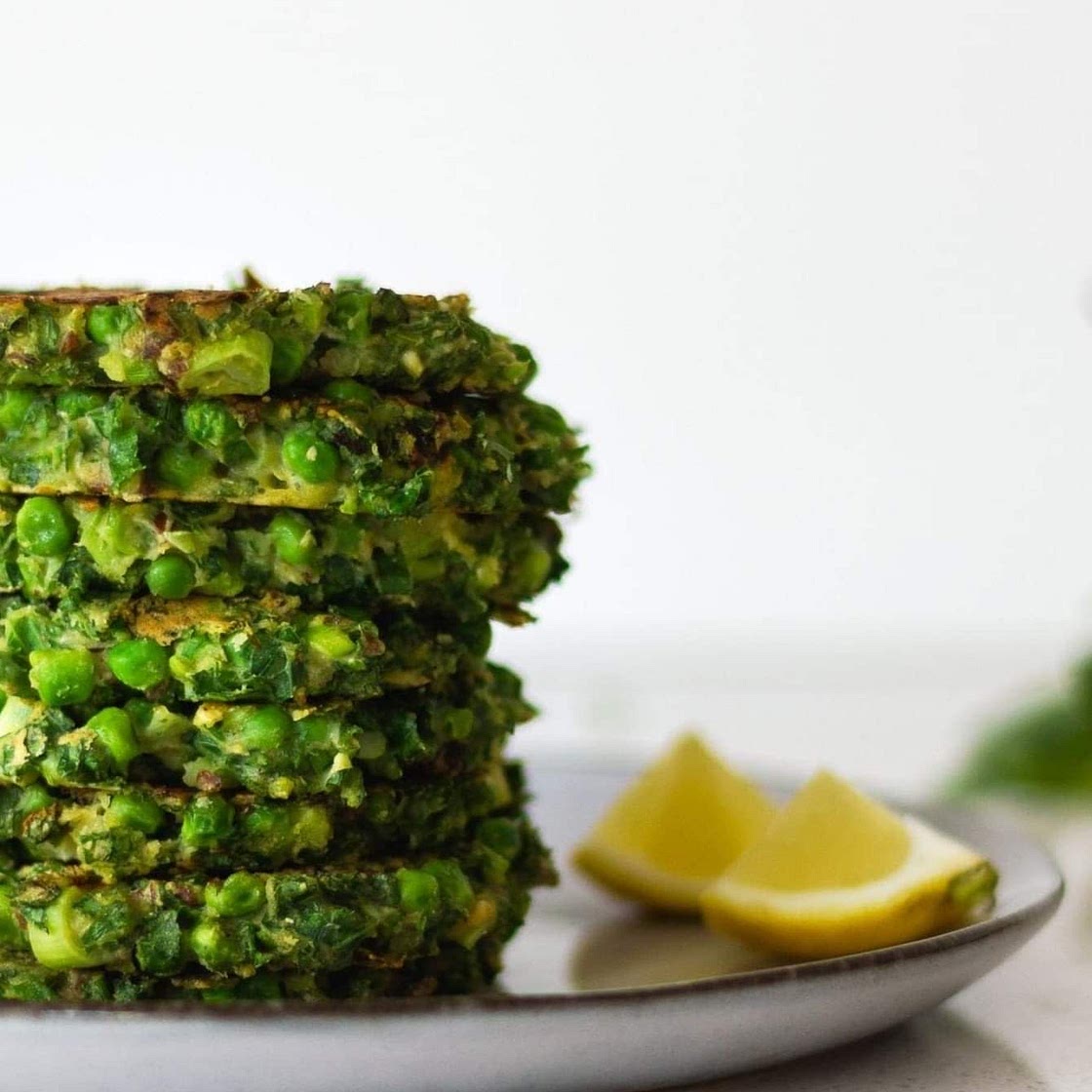 Pea, Mint & Zucchini Fritters