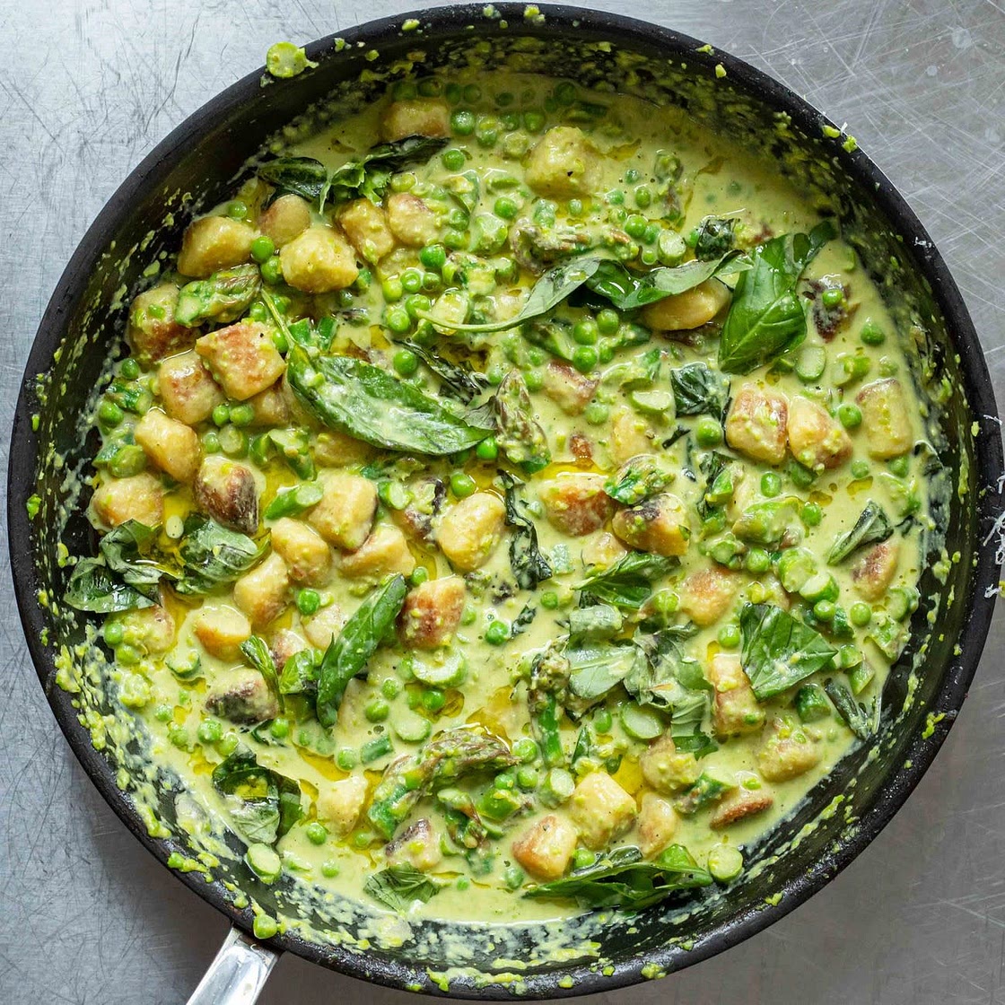 Gnocchi With Smashed Peas, Lemon & Parmesan (w/ website instructions)