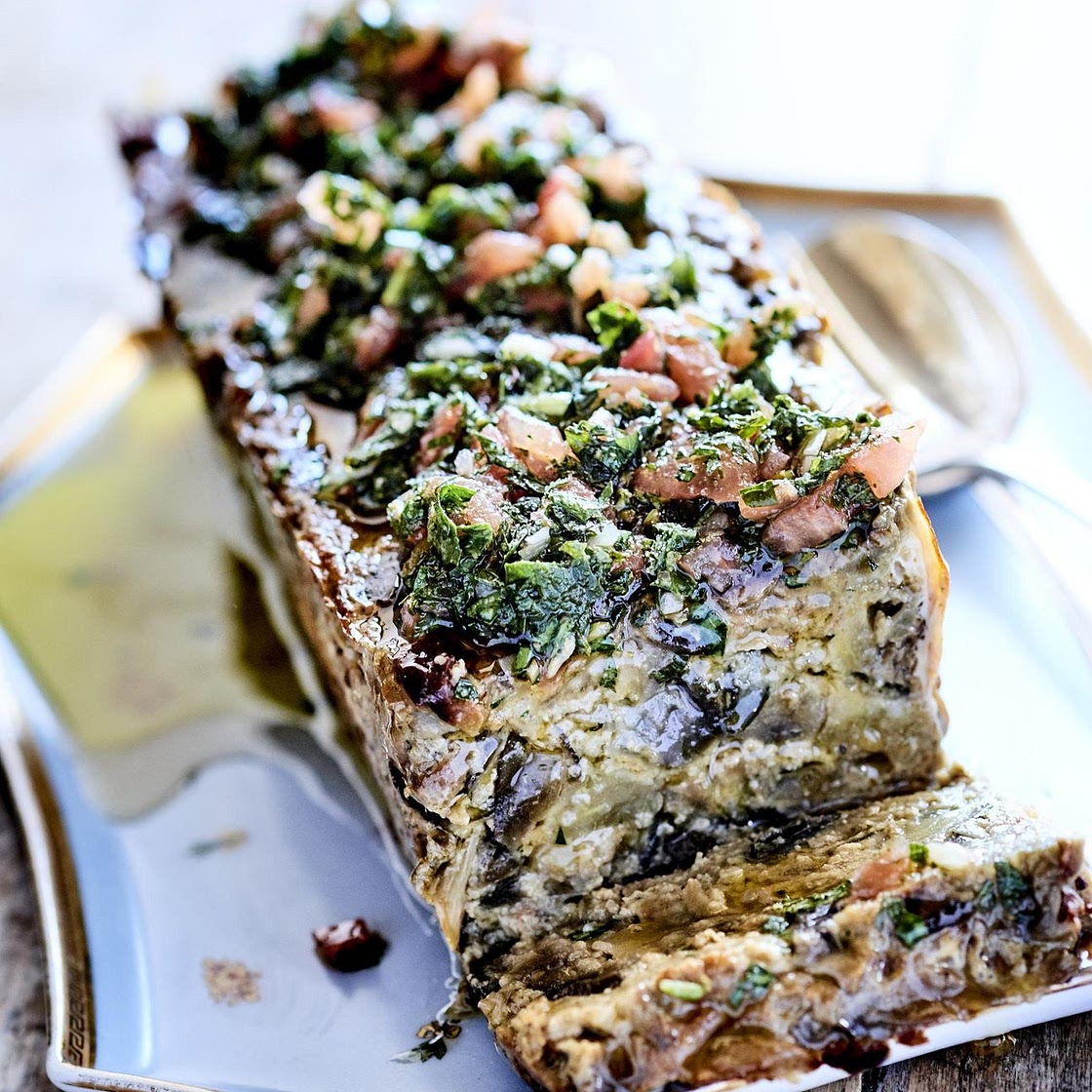 Flan d’aubergines à la sauce tomate