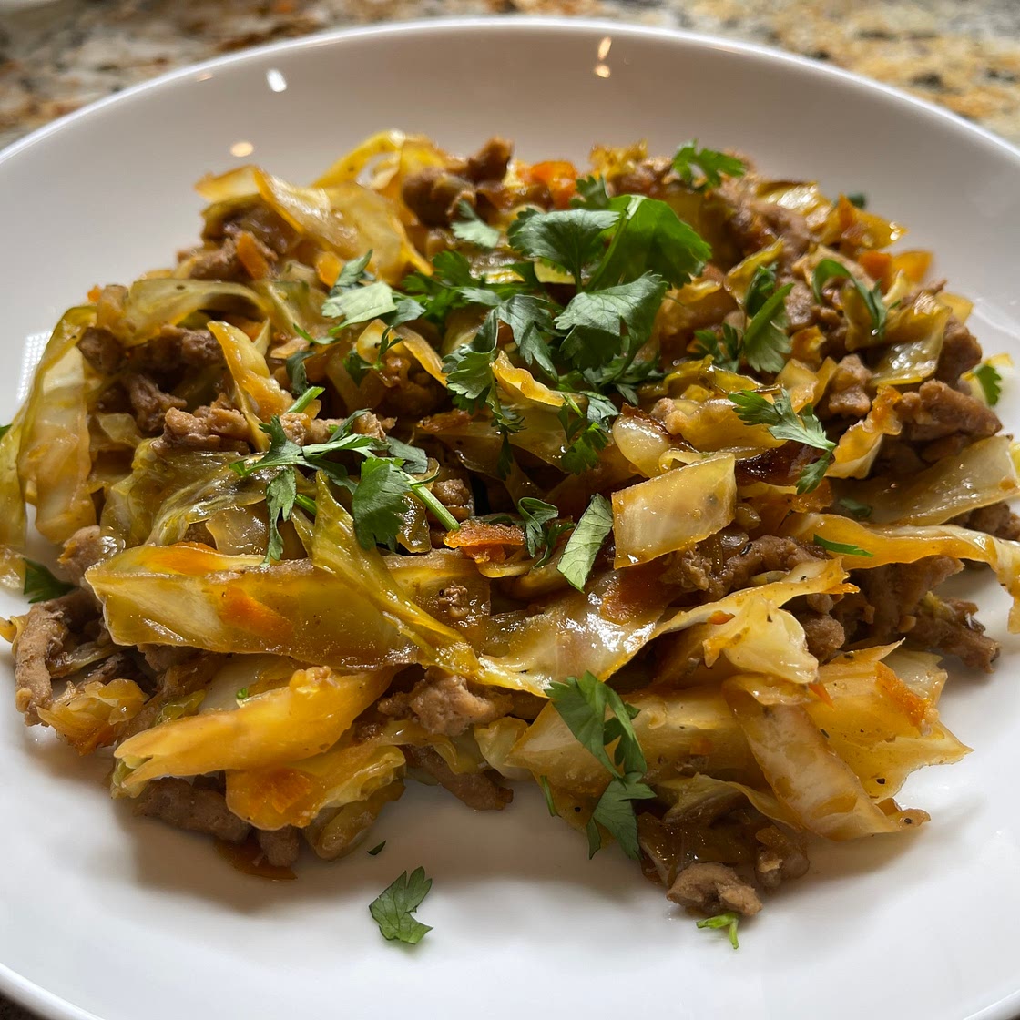 Ground Turkey and Cabbage Stir Fry