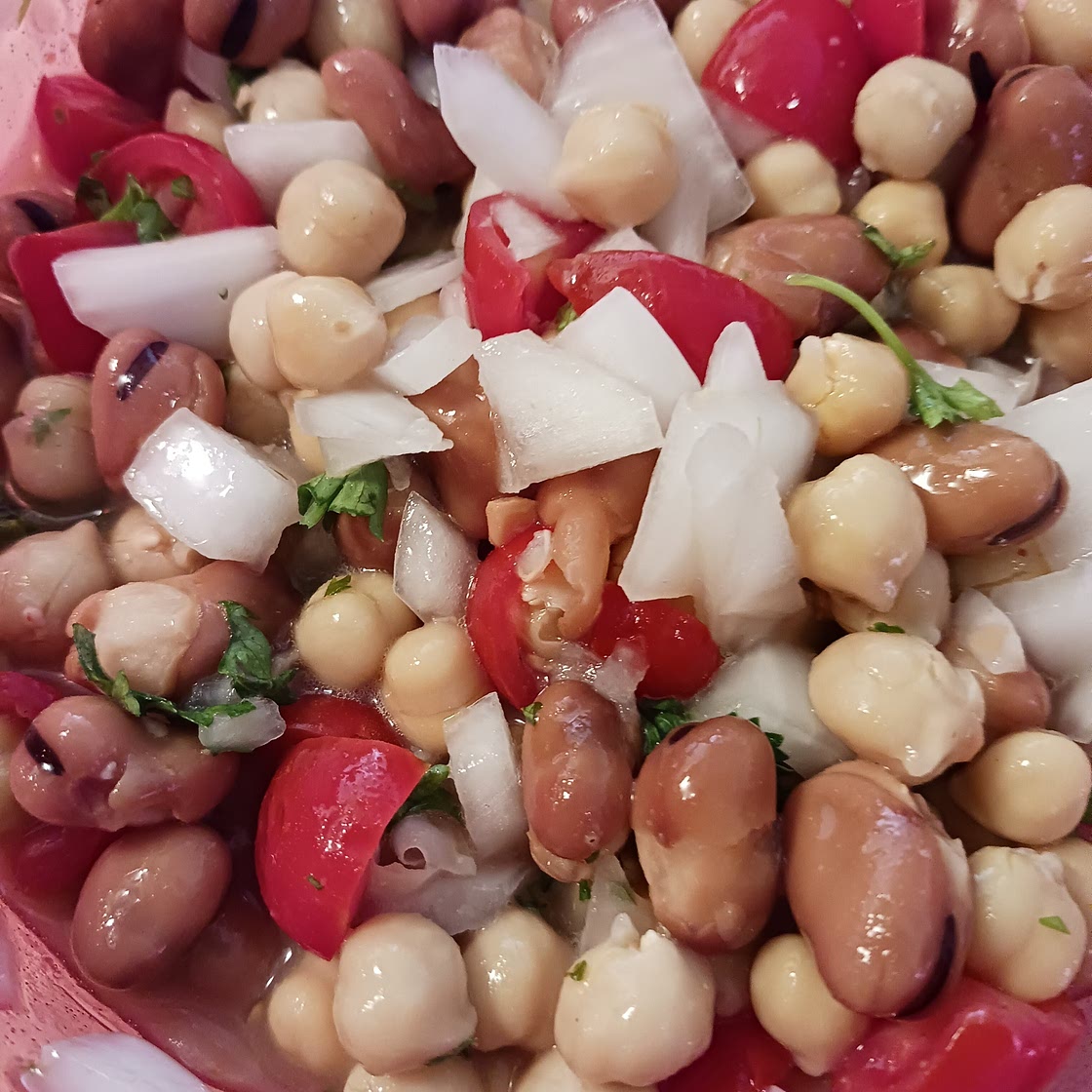Fava Bean and Chick Pea Salad