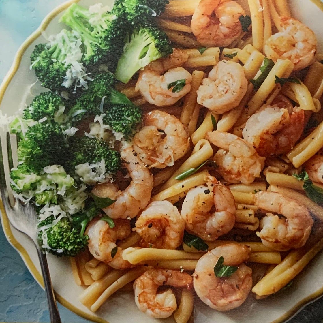Lemon & Herb Pan-Seared Shrimp with Broccoli & Gemelli