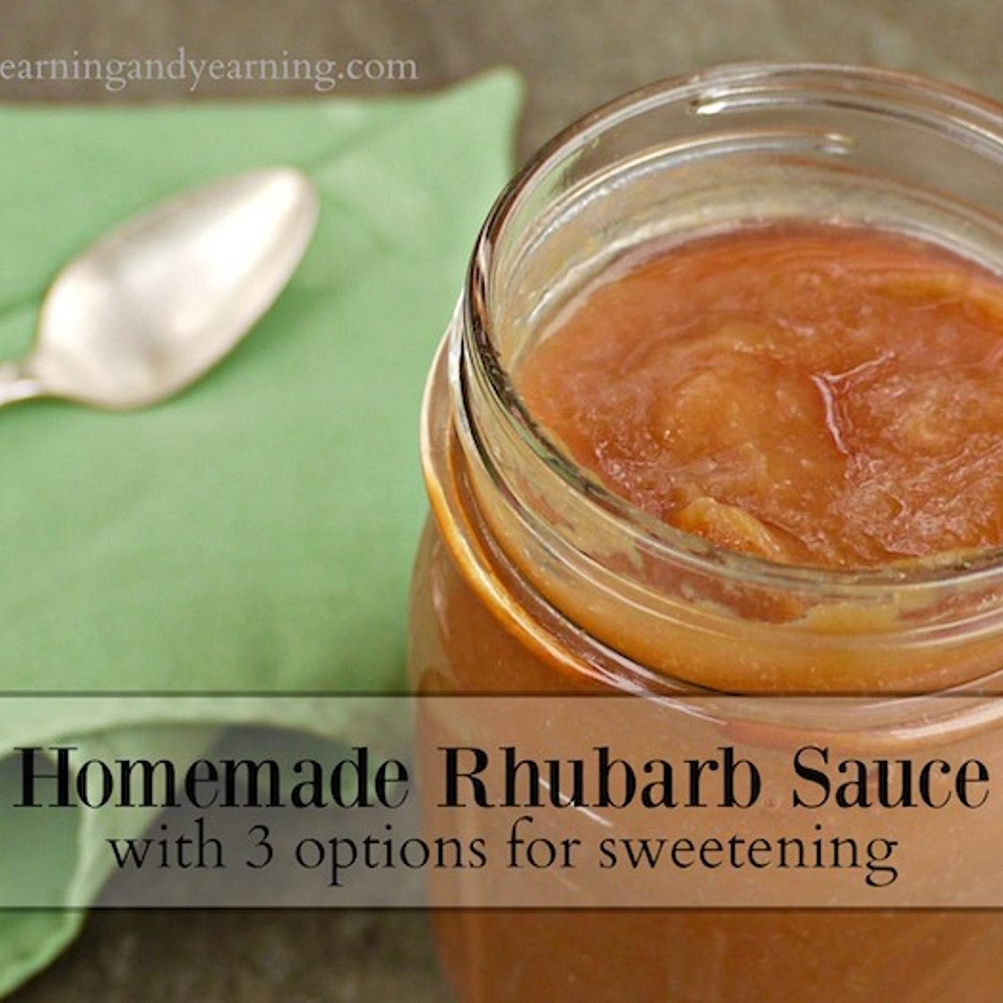 Homemade Rhubarb Sauce with 3 Options for Sweetening