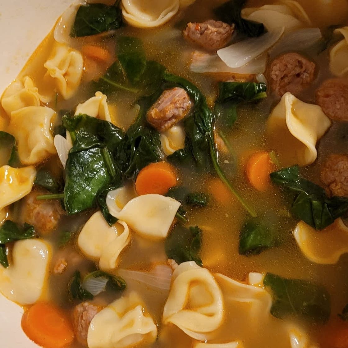 Italian Sausage and Tortellini Soup