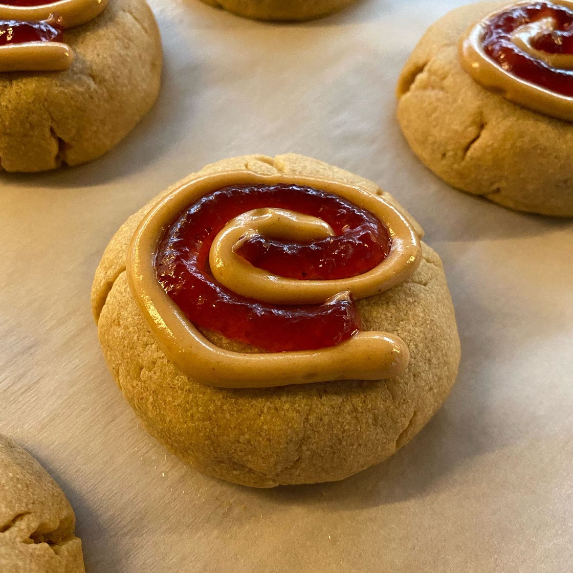 CRUMBL peanut butter and jelly cookies