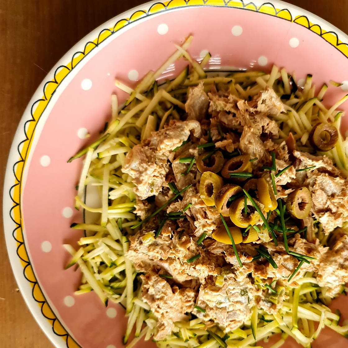Tuna with Zucchini Pasta