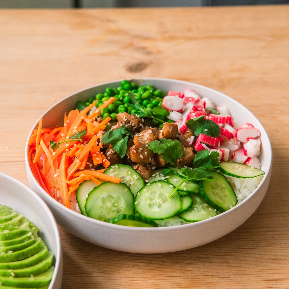 $3.30 Affordable Chicken "Poke" Bowl