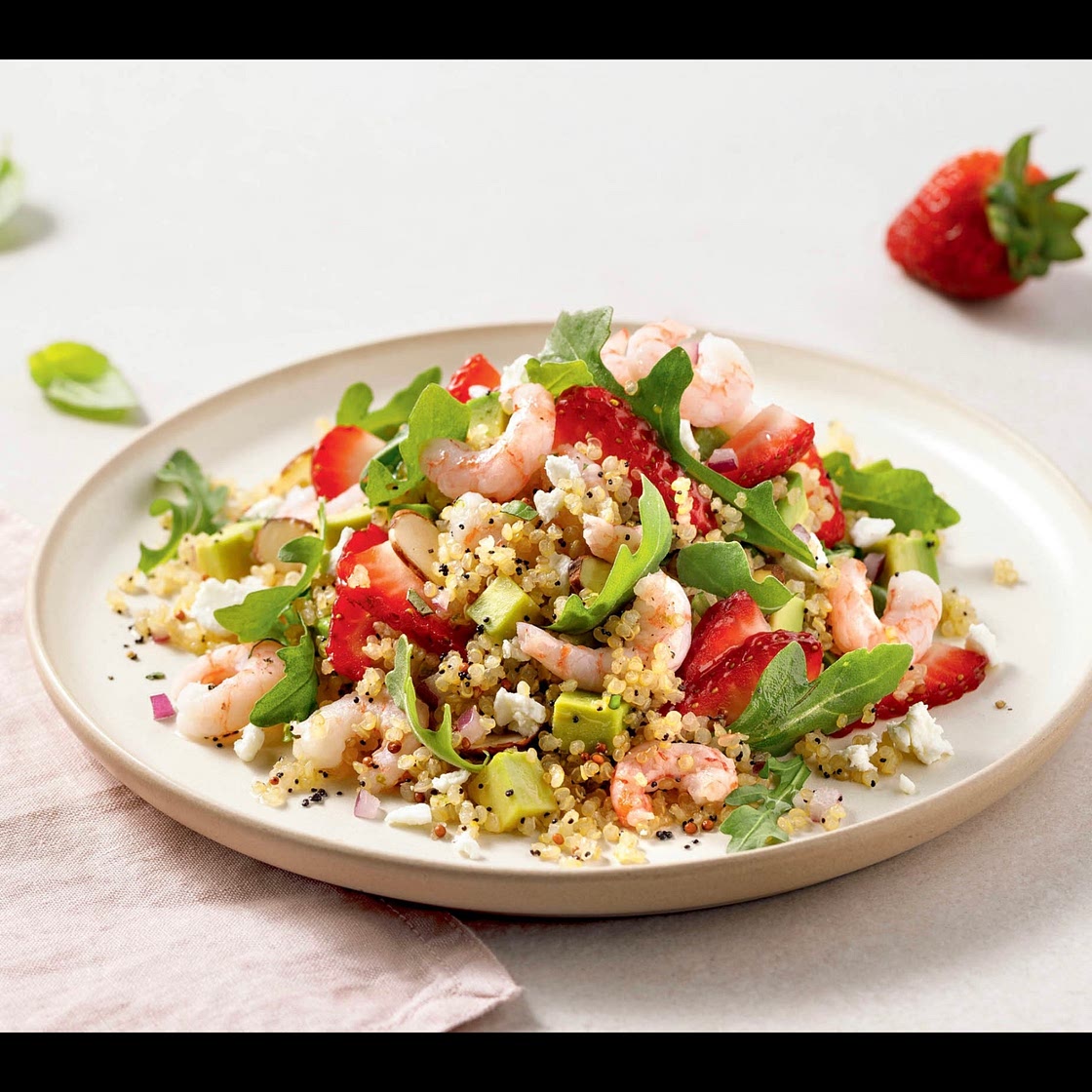 Salade de quinoa et crevettes nordiques