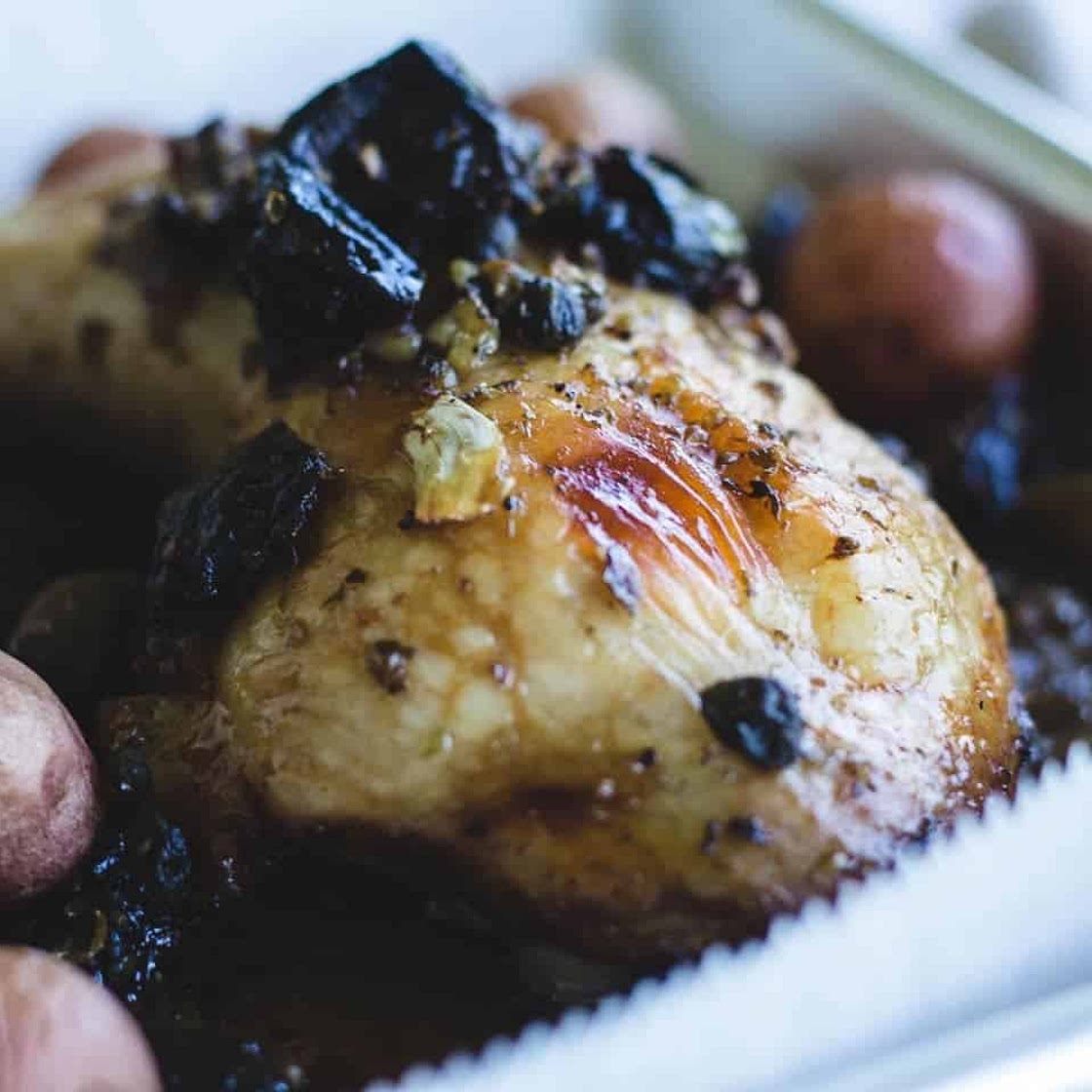 Olive Chicken with Prunes and Capers