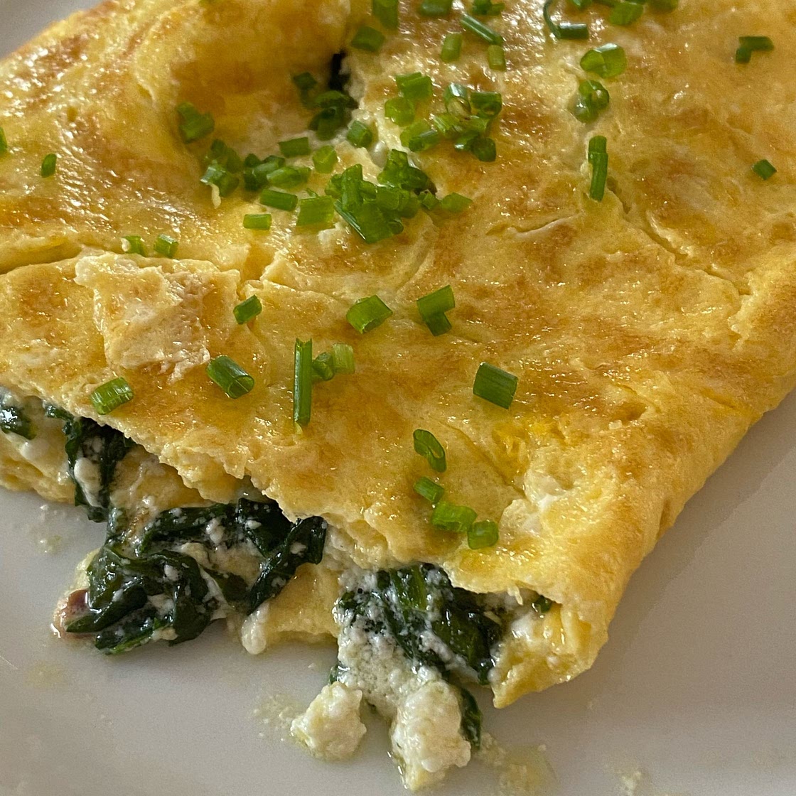 Spinach, Feta & Pinenut Omelette