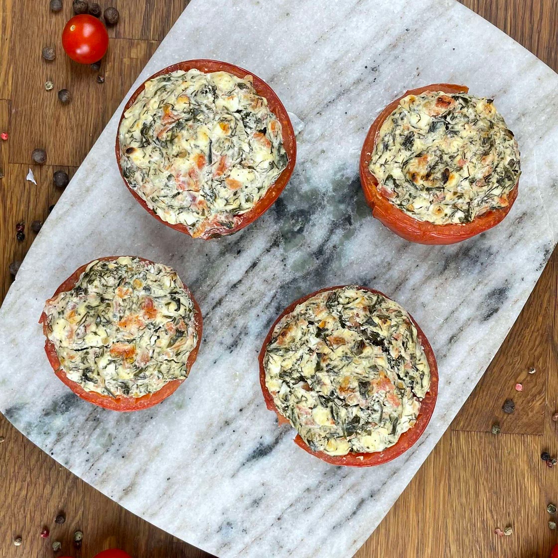 Cottage Cheese Baked Tomatoes