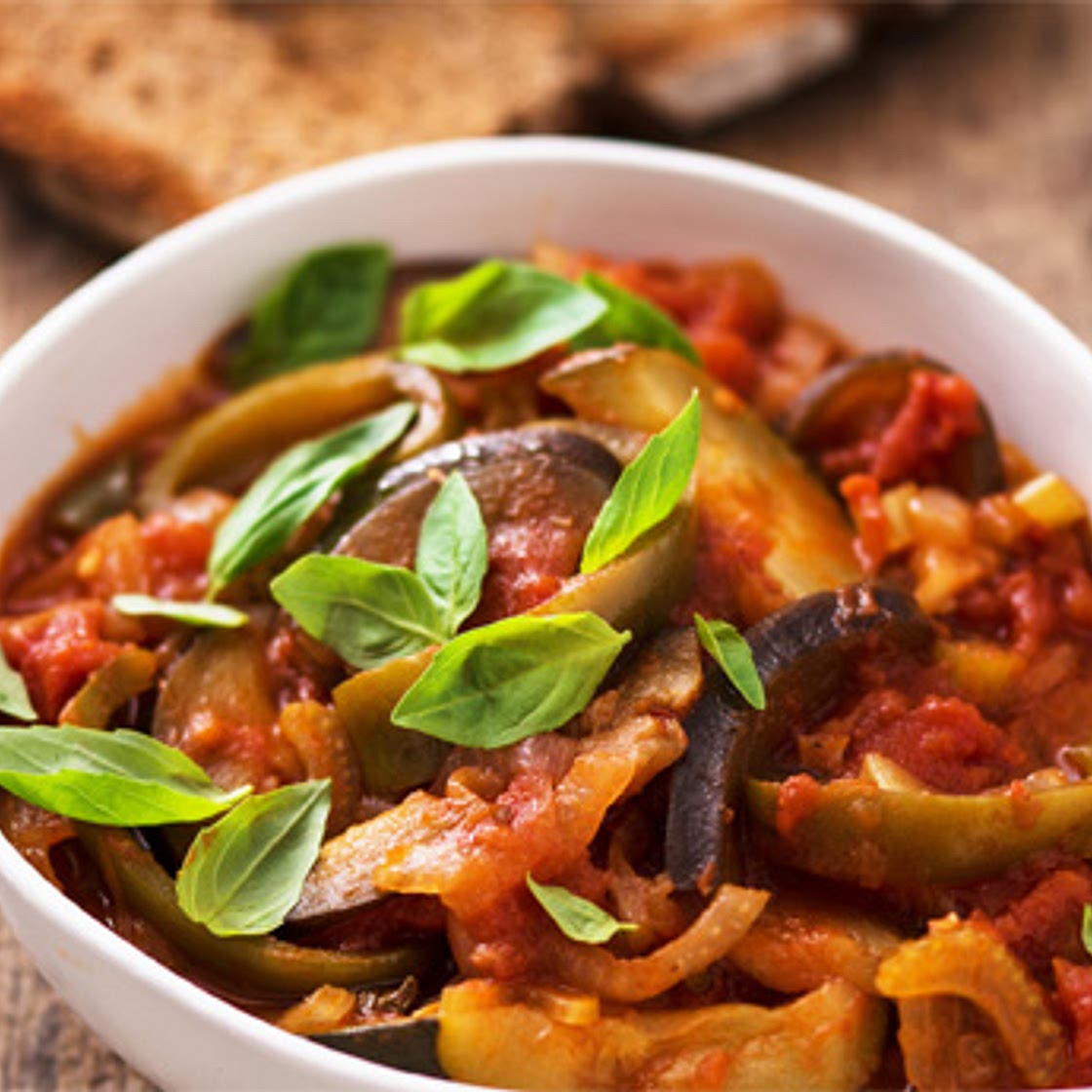 The Fast Diet Recipe Book: Ratatouille With Rye Bread Toast