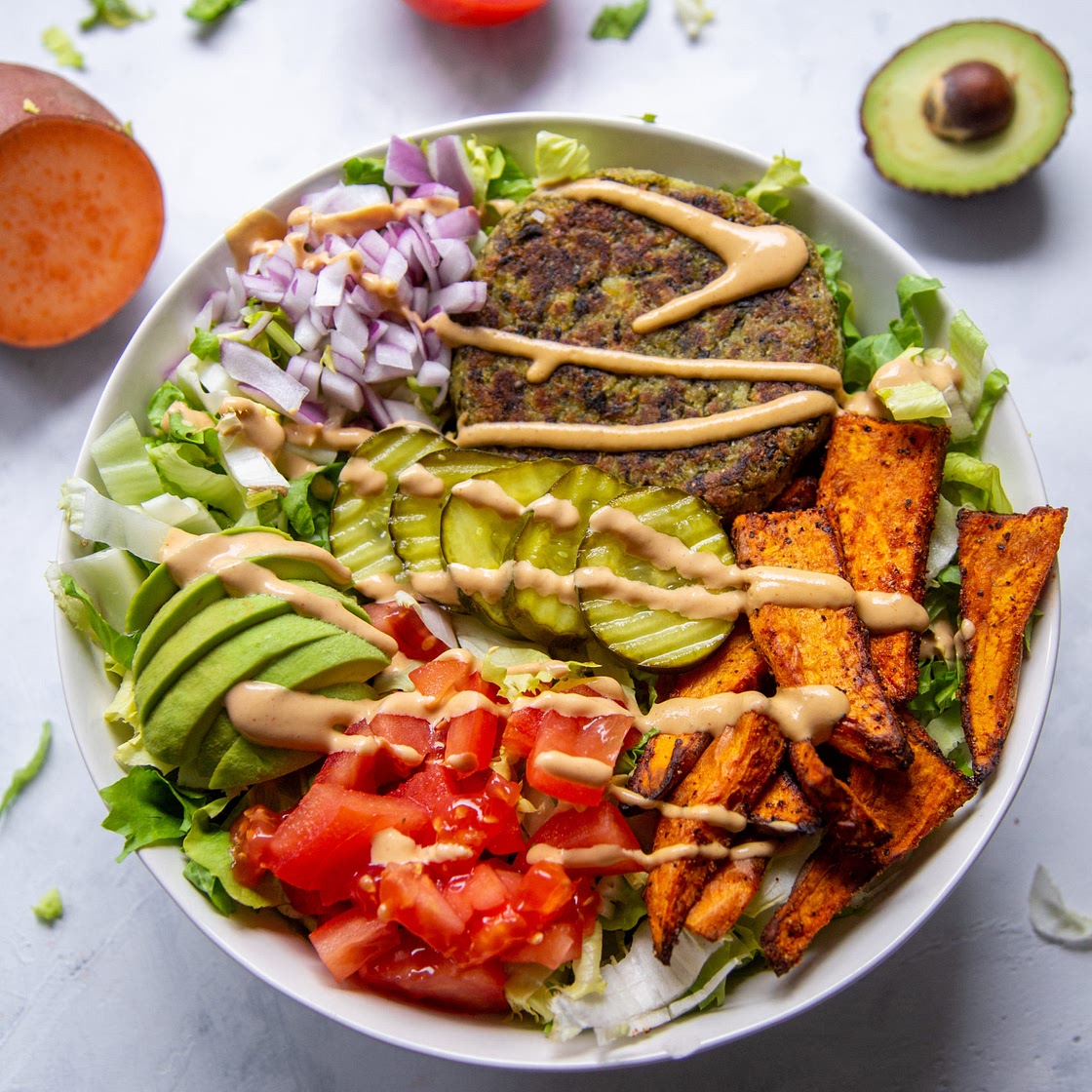 Deconstructed Burger Bowl