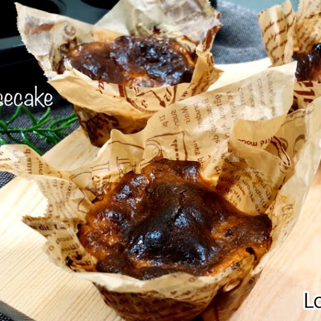 Absolutely Healthy & Low Calorie Burnt Basque CheeseCake|Healthy Mini Burnt Cheesecake