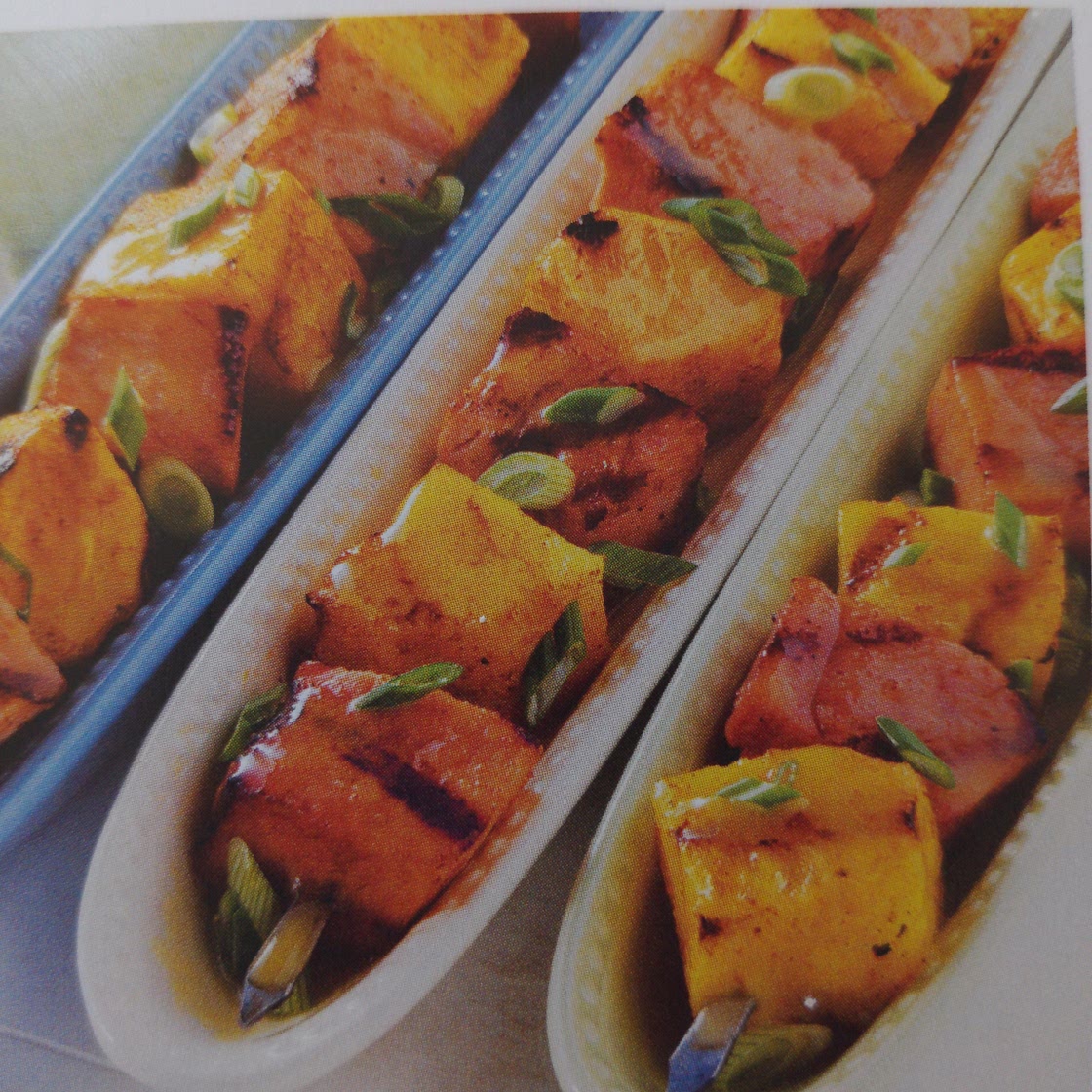 Honey Dijon Glazed Ham and Pineapple Brochettes