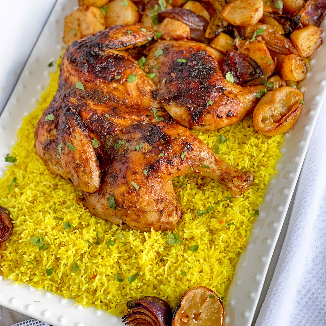 Oven roasted spatchcock chicken
